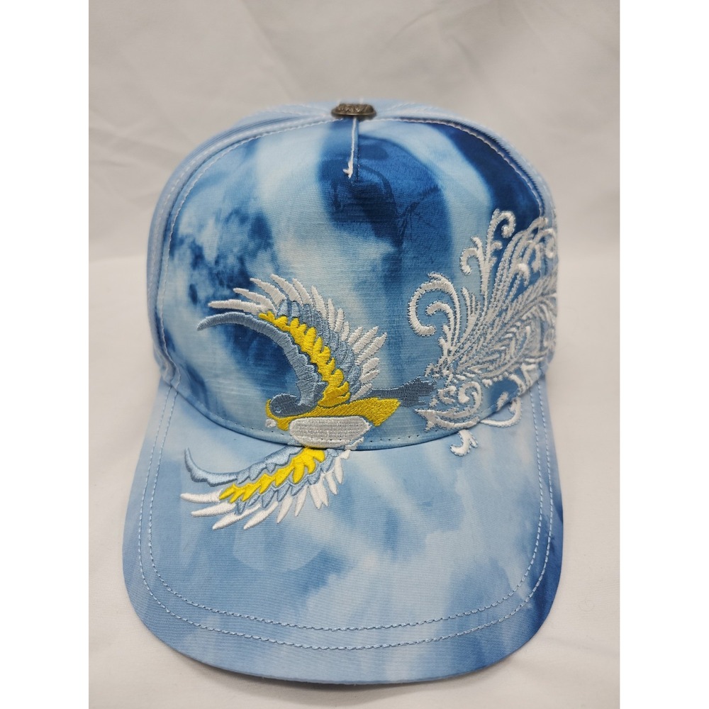 Pugs Premium Blue Baseball Cap with Bird Embroidery